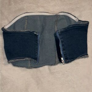 Jean corset tube top
